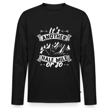 Hiking Hiking Mountaineering Mountaineering - Men's Premium Organic Long Sleeve Shirt - black - Front - Nico (187cm)