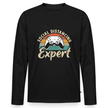 Gaming Gaming Gamer Gamer Video Game - Men's Premium Organic Long Sleeve Shirt - black - Front - Nico (187cm)