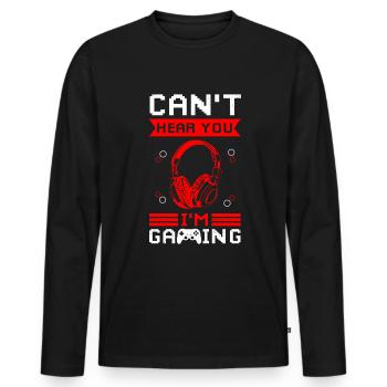 Jeux Vidéo Jeux Gamer Gamer Nerd - T-shirt manches longues Premium bio Homme - noir - Devant - Nico (187cm)