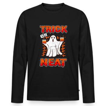 Barkeeper Halloween Geist Gespenst Bartender - Männer Premium Bio Langarmshirt - Schwarz - Vorne - Nico (187cm)