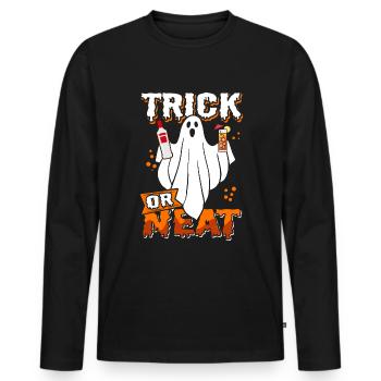 Barkeeper Halloween Gespenst Bartender - Männer Premium Bio Langarmshirt - Schwarz - Vorne - Nico (187cm)
