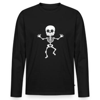 Un squelette drôle Halloween Costume squelettes - T-shirt manches longues Premium bio Homme - noir - Devant - Nico (187cm)