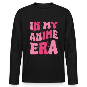 Otaku Anime Era Vintage Cosplay - Men's Premium Organic Long Sleeve Shirt - black - Front - Nico (187cm)