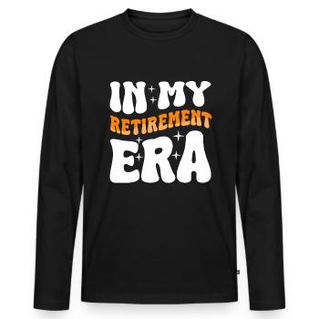 Retirement Retirement Retiree Era - Men's Premium Organic Long Sleeve Shirt - black - Front - Nico (187cm)