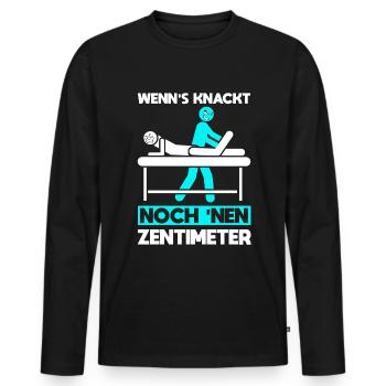 Physiotherapeut Lustig Physiotherapie - Männer Premium Bio Langarmshirt - Schwarz - Vorne - Nico (187cm)