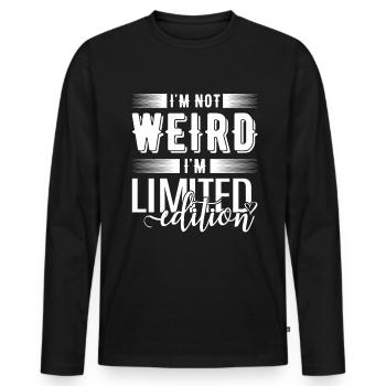 I'm Not Weird I'm Limited Edition - Men's Premium Organic Long Sleeve Shirt - black - Front - Nico (187cm)