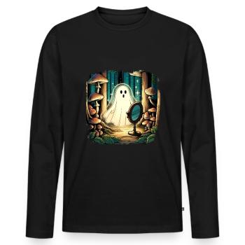Cottagecore Aesthetic Mirror Spirit Goblincore - Men's Premium Organic Long Sleeve Shirt - black - Front - Nico (187cm)