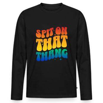 Cracher sur ce mème viral rétro Thang - T-shirt manches longues Premium bio Homme - noir - Devant - Nico (187cm)