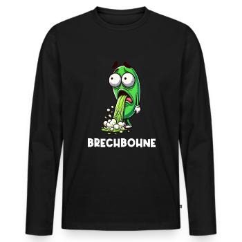 Vome Bean Garden Funny Beans Gardener - Men's Premium Organic Long Sleeve Shirt - black - Front - Nico (187cm)