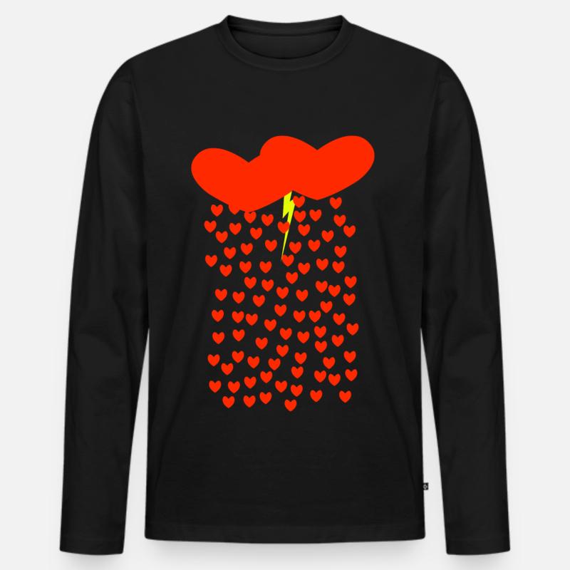 Lieber Sturm - Männer Premium Bio Langarmshirt - Schwarz