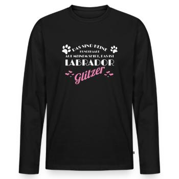 Idée cadeau chiens de chien de paillettes Labrador chien - T-shirt manches longues Premium bio Homme - noir - Devant - Nico (187cm)