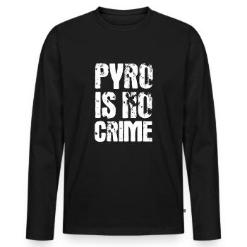 Silvester Pyro Feuerwerk Pyrotechnik - Männer Premium Bio Langarmshirt - Schwarz - Vorne - Nico (187cm)
