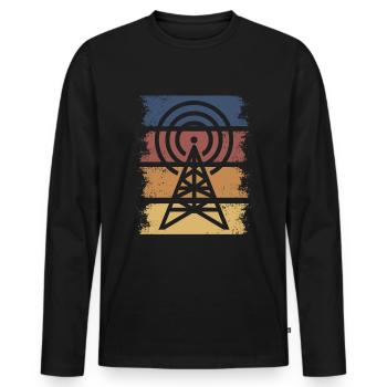 Amateur radio amateur funker radio radio amateur radio radio - T-shirt manches longues Premium bio Homme - noir - Devant - Nico (187cm)