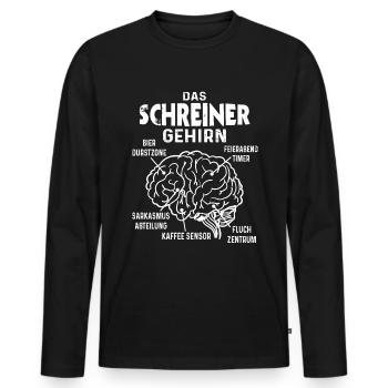 Schreiner Meister Handwerker lustig Tischler - Männer Premium Bio Langarmshirt - Schwarz - Vorne - Nico (187cm)