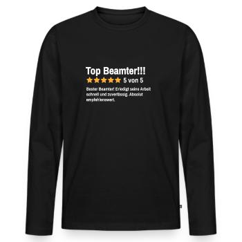 Bester Beamter Verbeamtet Büro Beamtin - Männer Premium Bio Langarmshirt - Schwarz - Vorne - Nico (187cm)