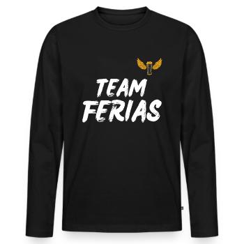 fete de bayonne team ferias - T-shirt manches longues Premium bio Homme - noir - Devant - Nico (187cm)