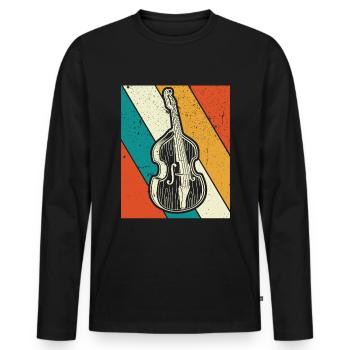 Double bass Double bass player Double bass player - Men's Premium Organic Long Sleeve Shirt - black - Front - Nico (187cm)