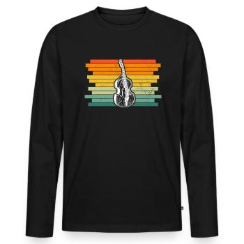 Double bass Double bass player Double bass player - Men's Premium Organic Long Sleeve Shirt - black - Front - Nico (187cm)