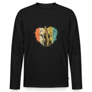 Double bass Double bass player Double bass player - Men's Premium Organic Long Sleeve Shirt - black - Front - Nico (187cm)