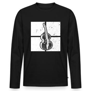 Double bass Double bass player Double bass player - Men's Premium Organic Long Sleeve Shirt - black - Front - Nico (187cm)