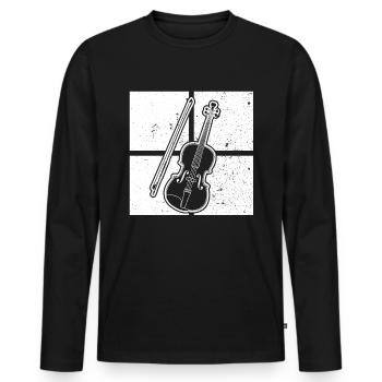 Violin Violinist Violinist - Men's Premium Organic Long Sleeve Shirt - black - Front - Nico (187cm)