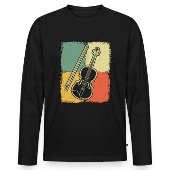 Violin Violinist Violinist - Men's Premium Organic Long Sleeve Shirt - black - Front - Nico (187cm)