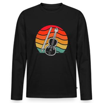 Violin Violinist Violinist - Men's Premium Organic Long Sleeve Shirt - black - Front - Nico (187cm)