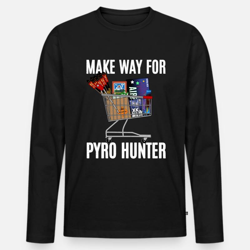 Pyro Hunter - Männer Premium Bio Langarmshirt - Schwarz