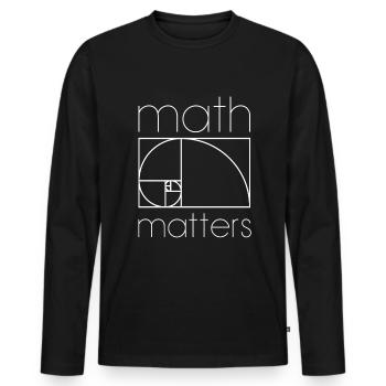 MATH MATTERS MATHEMATICS MATHEMATICS MATHEMATICS - Men's Premium Organic Long Sleeve Shirt - black - Front - Nico (187cm)