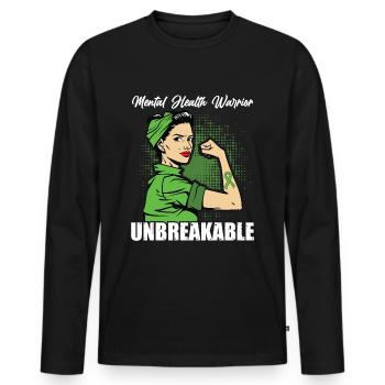 Selbstmord Depression - Männer Premium Bio Langarmshirt - Schwarz - Vorne - Nico (187cm)