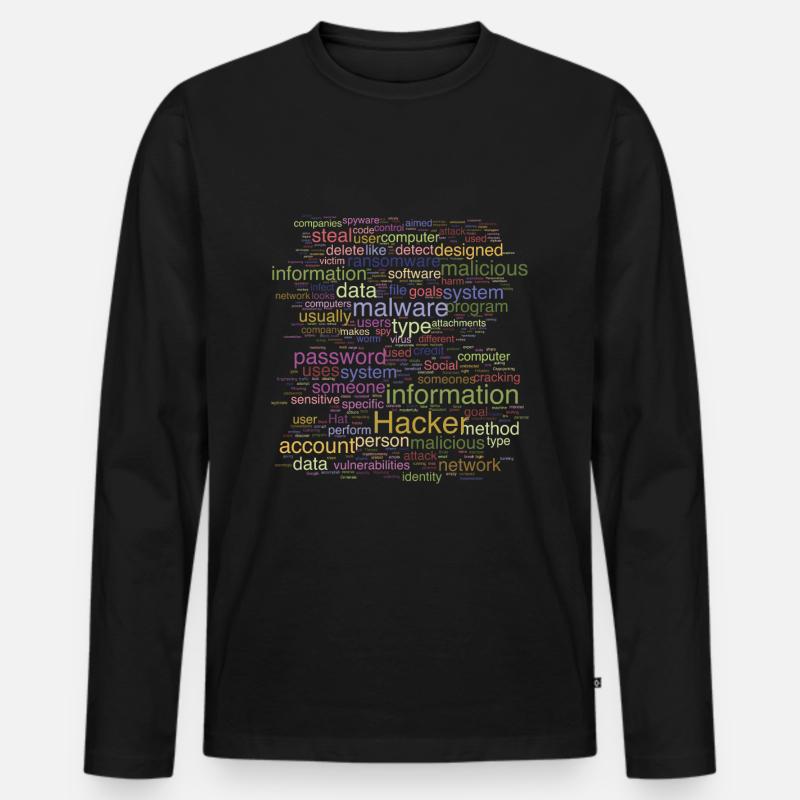 Cyber Computer Programming Digitale Es - Männer Premium Bio Langarmshirt - Schwarz