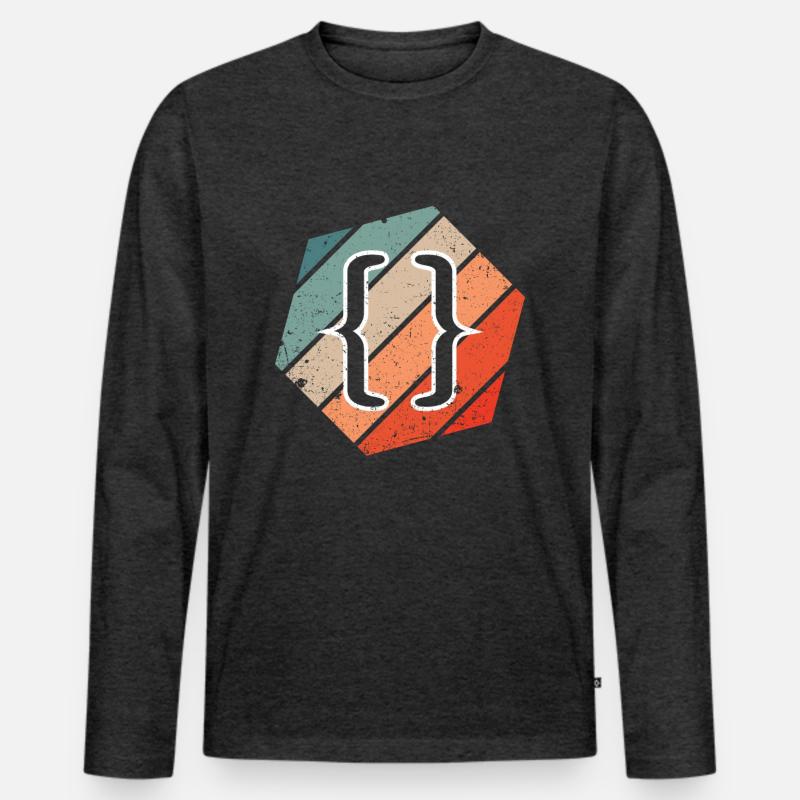 Vintage Web Developer CSS JavaScript und HTML 5 Männer Premium Bio Langarmshirt