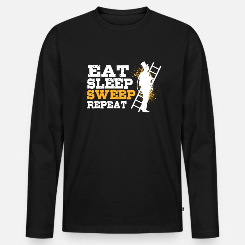 Schornsteinfeger - Männer Premium Bio Langarmshirt - Schwarz