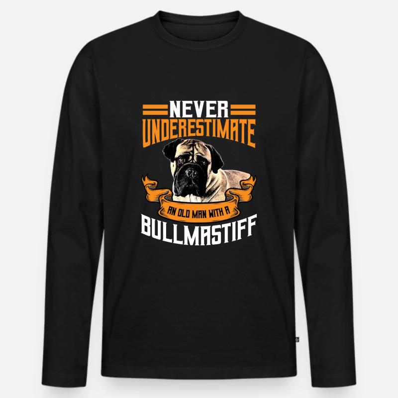 Bullmastiff Geschenk Männer - Männer Premium Bio Langarmshirt - Schwarz