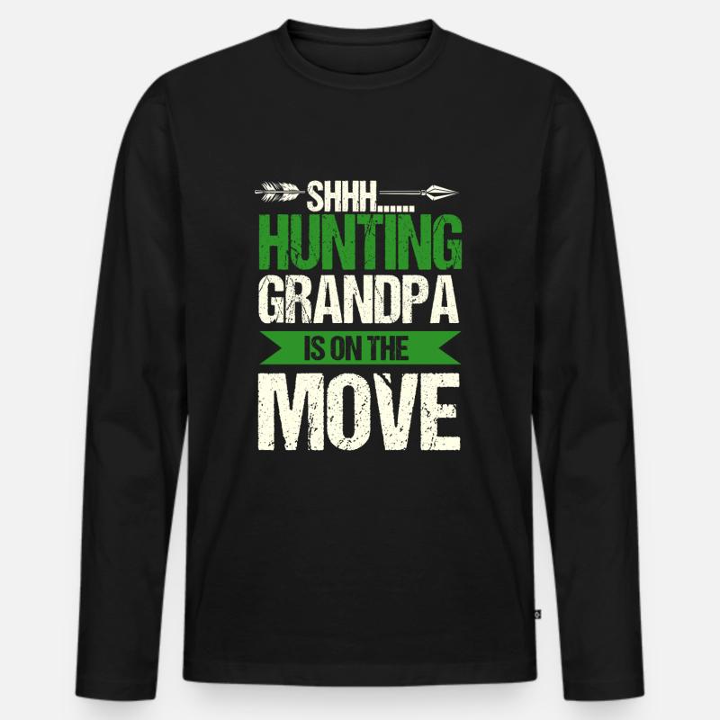 Jäger Opa Geschenk - Männer Premium Bio Langarmshirt - Schwarz
