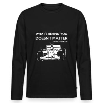 blockedTitle - Männer Premium Bio Langarmshirt - Schwarz - Vorne - Nico (187cm)
