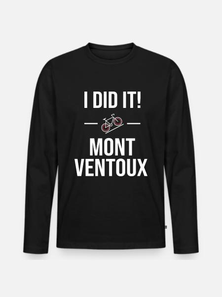 Cycling vélo Mont Ventoux - Men's Premium Organic Long Sleeve Shirt - black