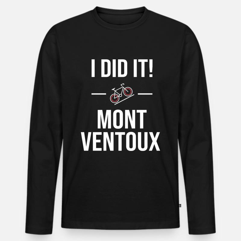 Radfahren vélo Mont Ventoux - Männer Premium Bio Langarmshirt - Schwarz