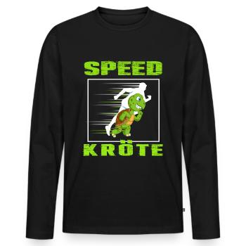 runner schildkröte speed kröte läuft leichtathlet - Männer Premium Bio Langarmshirt - Schwarz - Vorne - Nico (187cm)