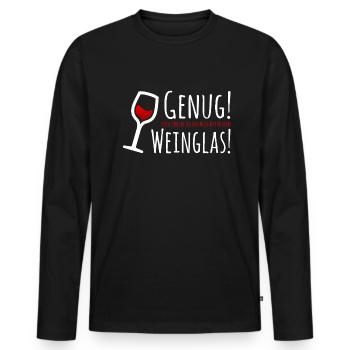 Heute Spreche Ich Nur Noch Mit Meinem Weinglas - Männer Premium Bio Langarmshirt - Schwarz - Vorne - Nico (187cm)