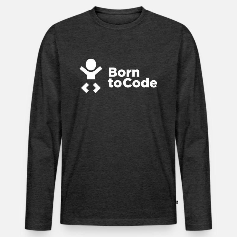 Né pour coder T-shirt manches longues Premium bio Homme