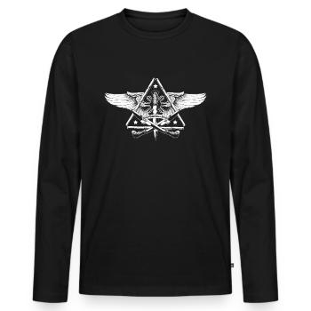 Eskrima Kali Arnis FMA - Männer Premium Bio Langarmshirt - Schwarz - Vorne - Nico (187cm)