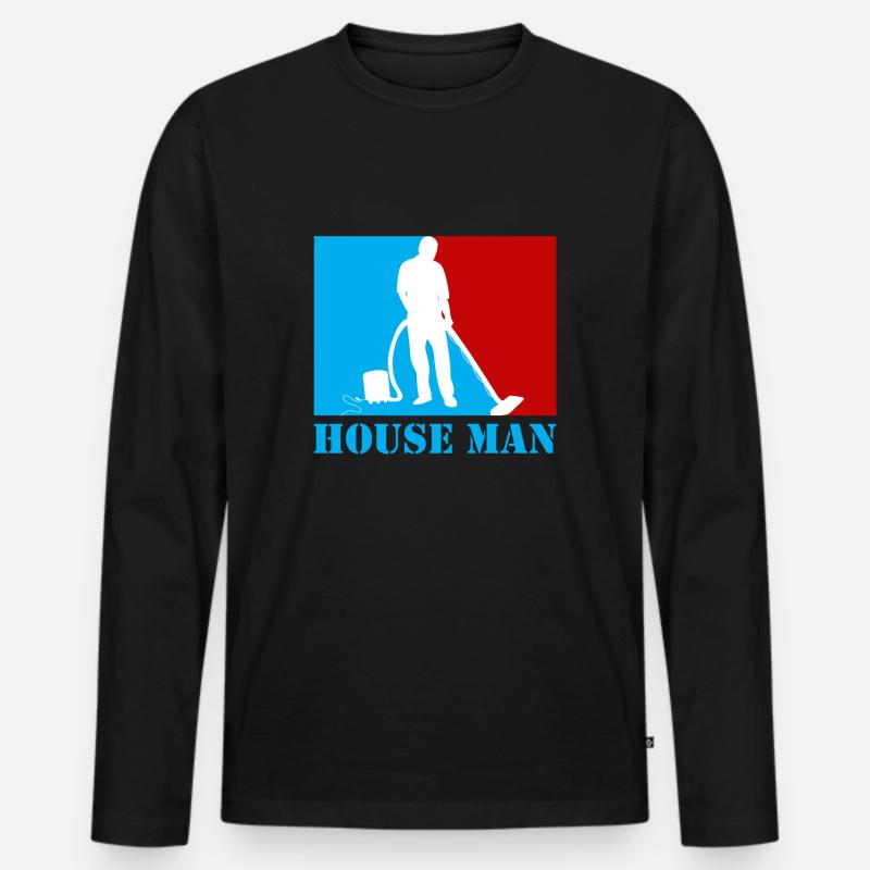 Hausmann - Männer Premium Bio Langarmshirt - Schwarz