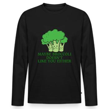 vegetables - Men's Premium Organic Long Sleeve Shirt - black - Front - Nico (187cm)