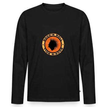 Rockabilly roll - Men's Premium Organic Long Sleeve Shirt - black - Front - Nico (187cm)