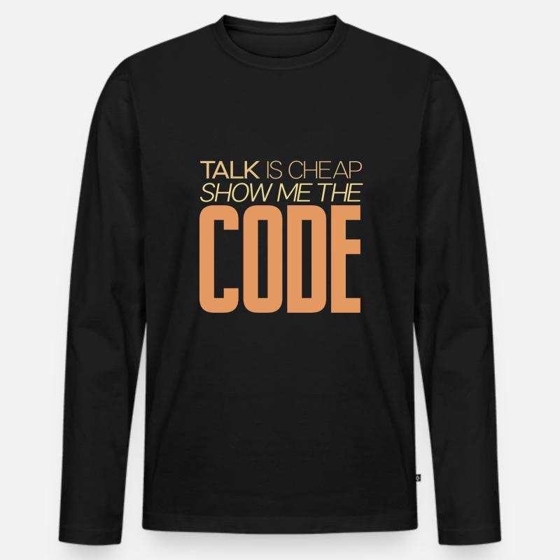 Programmierer - Männer Premium Bio Langarmshirt - Schwarz