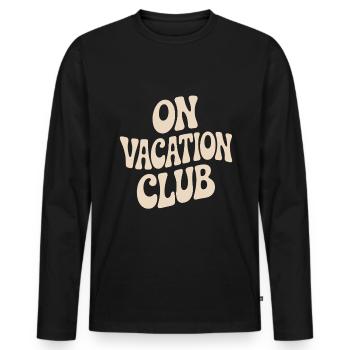 Vacation Club Festival d’été Vacances à la plage - T-shirt manches longues Premium bio Homme - noir - Devant - Nico (187cm)