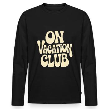 Vacation Club Summer Festival Vacation Beach Vacation - Men's Premium Organic Long Sleeve Shirt - black - Front - Nico (187cm)