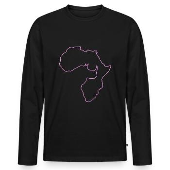 Rhino Afrika afrika - Männer Premium Bio Langarmshirt - Schwarz - Vorne - Nico (187cm)