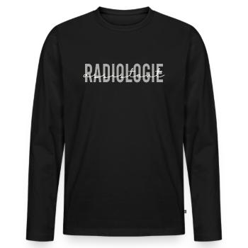MTRA Medizinisch-Technischer Radiologie Mta - Männer Premium Bio Langarmshirt - Schwarz - Vorne - Nico (187cm)
